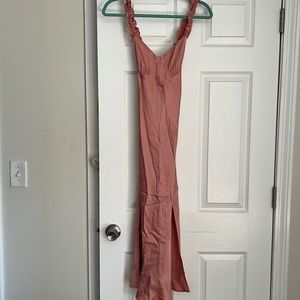 ASTR the label crossback ruffle strap dress